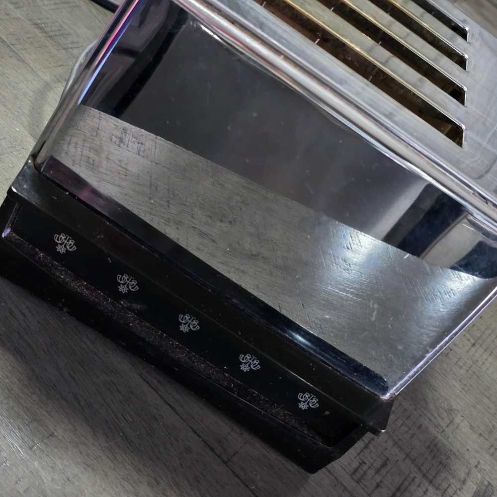 Vintage JCPenney 4 Slice Toaster Chrome Silver Retro MCM Working Model 3334A - Picture 14 of 16